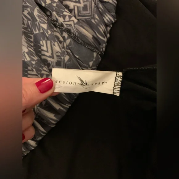 Black Patterned Vera Dress by Weston Wear for Anthropologie size XL - Picture 5 of 5